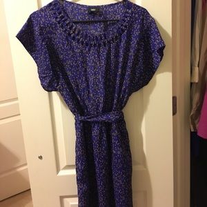 Blue print dress